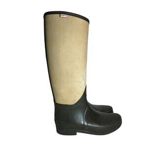 Hunter Regent St. James Canvas Womens Rain Boots Size 6/38